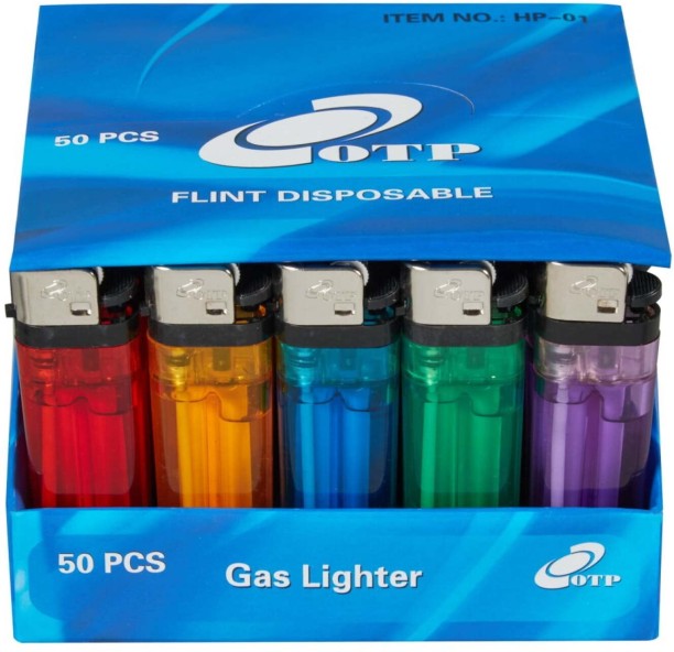 Otp Flint Disposable Glass Gas Lighter