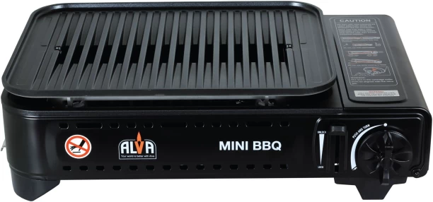 ALVA Mini BBQ Cooker Stove + Carry Case Stainless Steel Manual Gas Stove