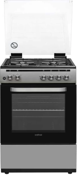Vestfrost VFR60GE.SV Steel Automatic Gas Stove with Oven