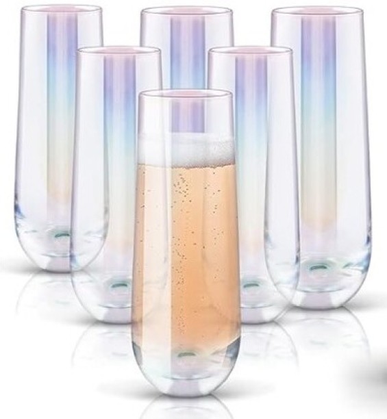 Danny Home (Pack of 6) CB13-19 Tall Tumbler Glasses 6pcs 285ml Champagne Glass Set