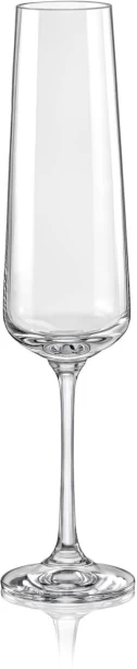 Crystalex (Pack of 6) Sandra Crystal Champ Flute 200ml Champagne Glass Set