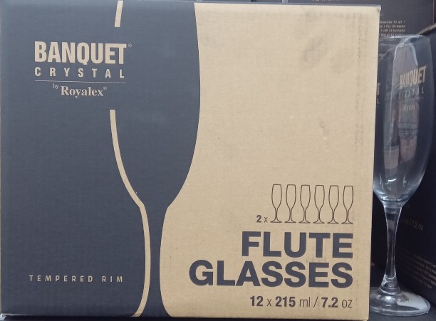 Royalex (Pack of 12) Banquet Crystal Wine Glass Set