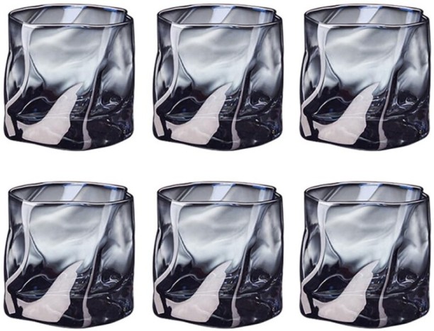 Generic (Pack of 6) Japanese twisted whiskey glass creative bar glass Beer Glass
