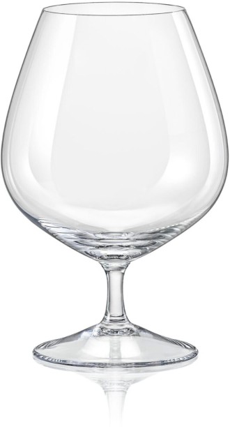 Crystalex (Pack of 6) Viola Crystal Brandy Glass 600ml Gin Glass Set