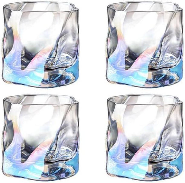 Generic (Pack of 4) Japanese twisted whiskey glass creative bar glass Beer Glass