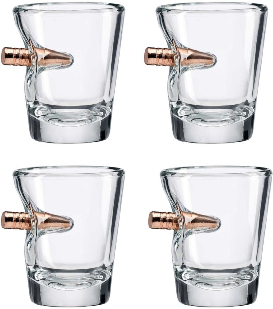MySo (Pack of 4) Bullet Shot Glass Set