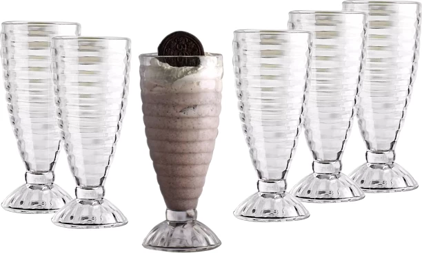 HomewareOnline (Pack of 6) 6 Pcs Milkshake Glasses Water/Juice Glass Set