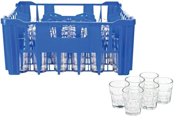 Regent (Pack of 30) Hiball In Blue Crate Plus 6 Free Shooters Water/Juice Glass Set