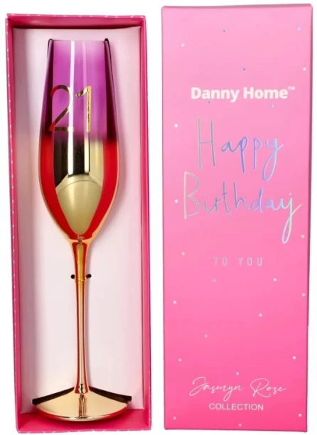 DH 21th Birthday Champagne Glass