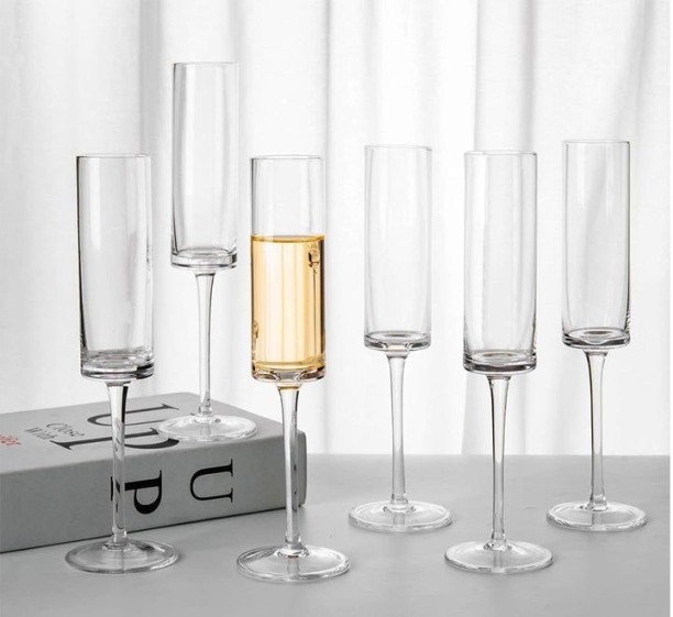 generic (Pack of 6) 6 piece glass Champagne Glass Set