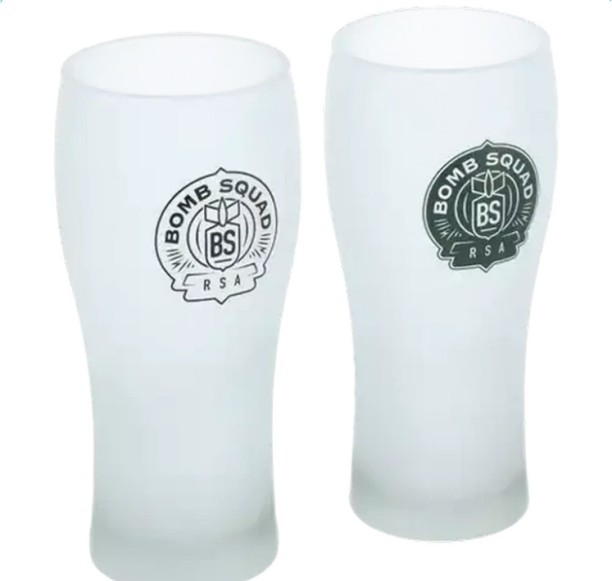 TGJ Glasses (Pack of 6) Bomb Squad Beer Glass Set