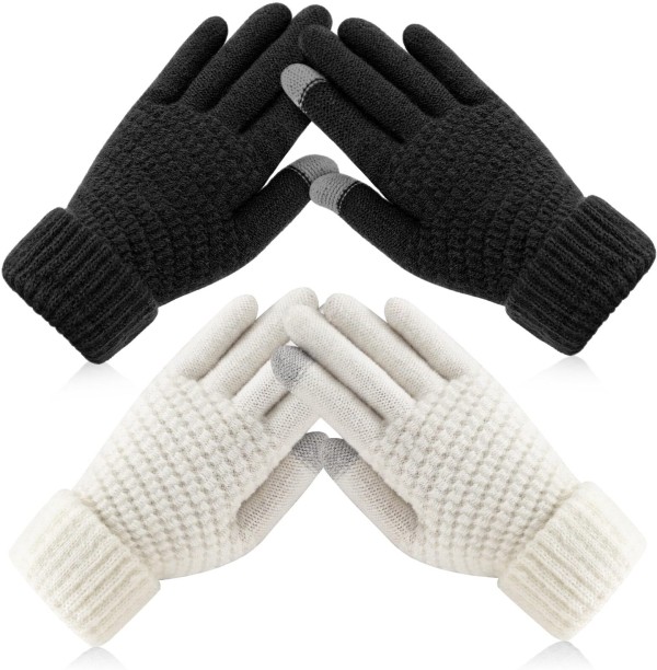 OMGift Solid Winter Men & Women Gloves