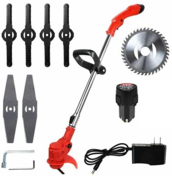 BLD Rechargeable Grass Trimmer Aluminum Heavy Duty-Red Cordless Grass Trimmer