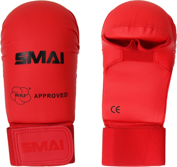 SMAI WKF KARATE MITTS RED LARGE MMA Arm Guard