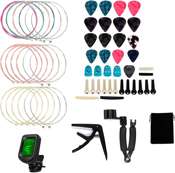 ALANES Classic Guitar Accessories Kit with Guitar Tuner Guitar Capo Guitar Picks Guitar String