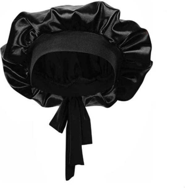ExcelB Black Hair Bonnet Hair Accessory Set