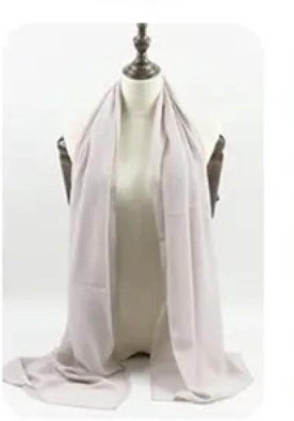 OQ Trading Matt Chiffon Hijab Scarf - Gentle Grey Hair Accessory Set