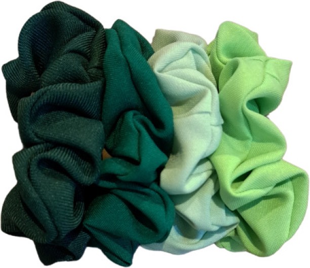 Oh Shop 4 x Shades of Green Scrunchies Hair Band