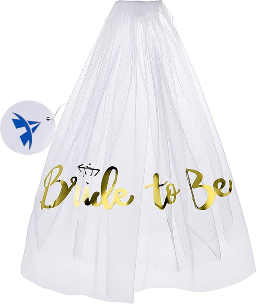 ALANES Bride To Be Veil Wedding Veil for Bride - White Hair Pin