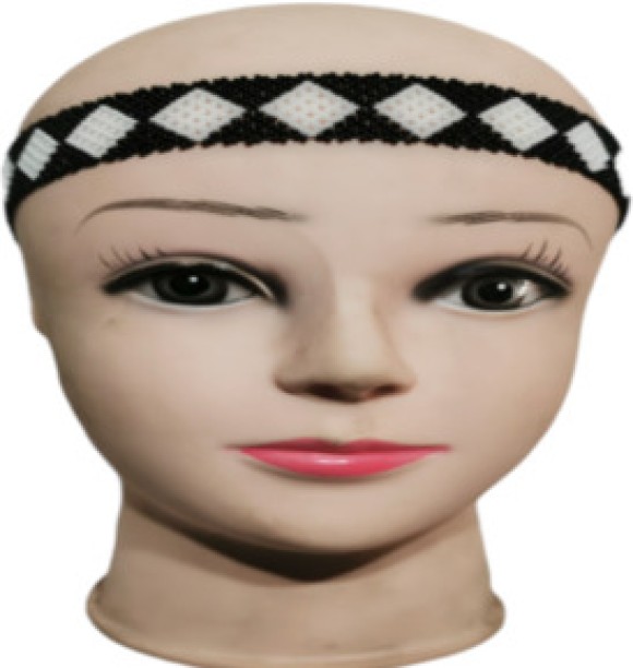 African Traditional Home and Wear Xhosa Bandana Black and White Banana Clip