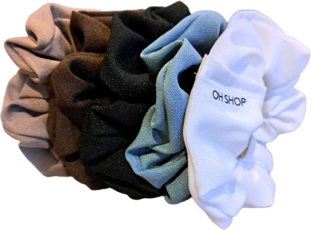 Oh Shop 5 x Natural Scrunchies Hair Band