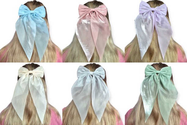 Oh Shop 6pc Pastel Bows Hair Clip