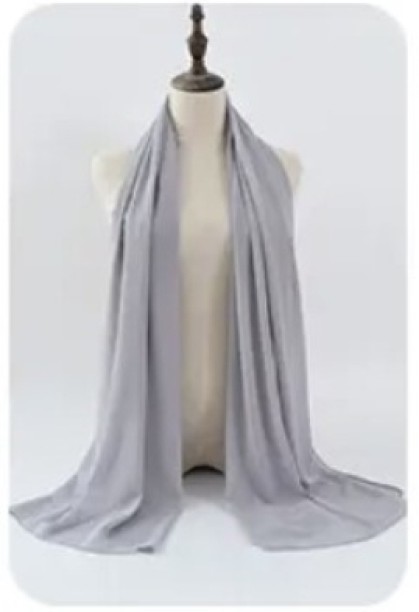 OQ Trading Matt Chiffon Hijab Scarf - Ice Grey Hair Accessory Set