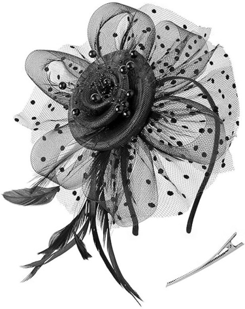 ALANES Fascinators Hat Flower Mesh Feathers Hair Clip Women Tea Party Headband Hair Clip