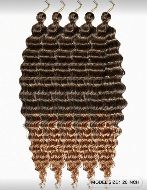 Vinahak Mixture (Brown & Black)Natural Wave Hair Braid Extension-5 Packs Braid Extension