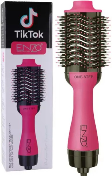 ENZO 3 in 1 One step Hot Air Brush Set Straightening Curling Hair Brush