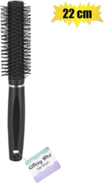 Glitzy Bitz Hair brush black round 22cm Hair Brush
