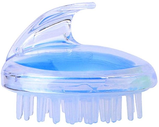 ELCTRO WORLD Portable Silicone Scalp Shampoo Massage Brush - Blue Hair Brush