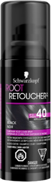 Schwarzkopf Root Retoucher Temporary Root Cover Spray Black , Black