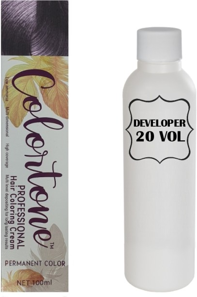 colortone Colortone Professional Hair Dye Toner Tint Coloring Cream - 6PP Dark Violet slate , Silver