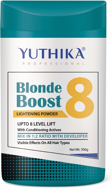 Yuthika Professional Blonder Powder For Hair Color Upto 8 Level, 500gm Jar ,