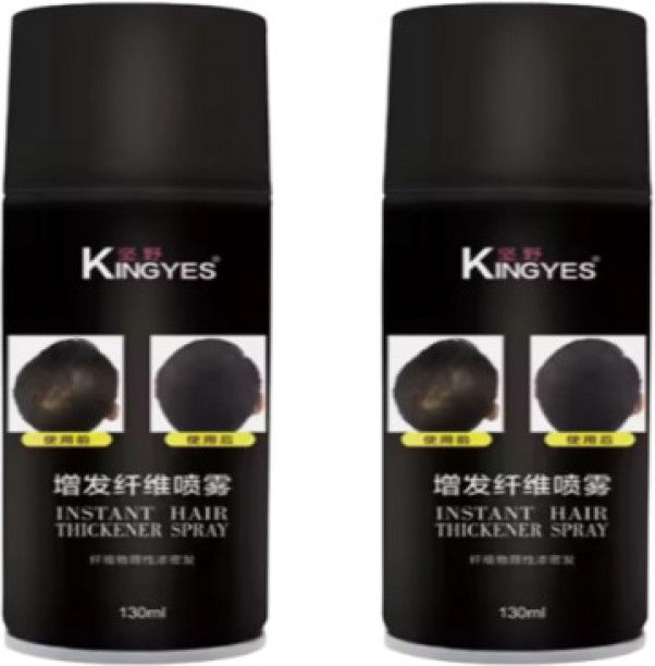 Kingyes Black Instant Hair Dye Spray-130ml , Black