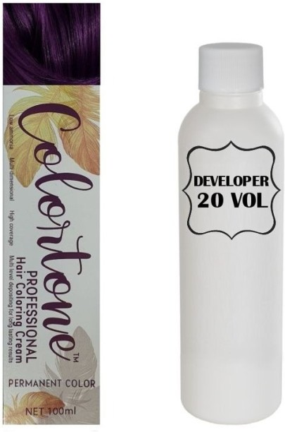colortone Colortone Professional Hair Dye Tint Double Coverage Coloring Cream - Deep Plum , Purple