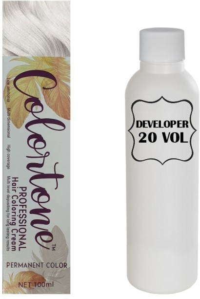 Colortone Colortone Professional Hair Dye Additive Tint Coloring Cream - Super high lift additive 000 , White