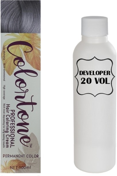 colortone Colortone Professional Hair Dye Toner Tint Coloring Cream - 8BP Dark steel silver , Silver