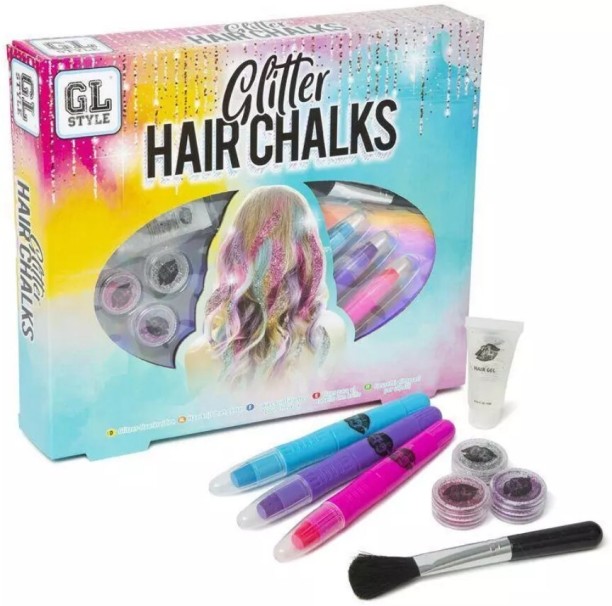 Grafix Gl Style Glitter Hair Chalks ,