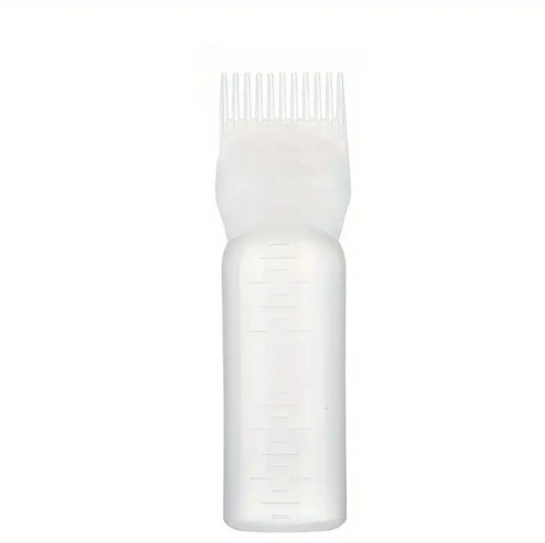 Root Comb Applicator Bottle for Hair and Scalp Treatment White