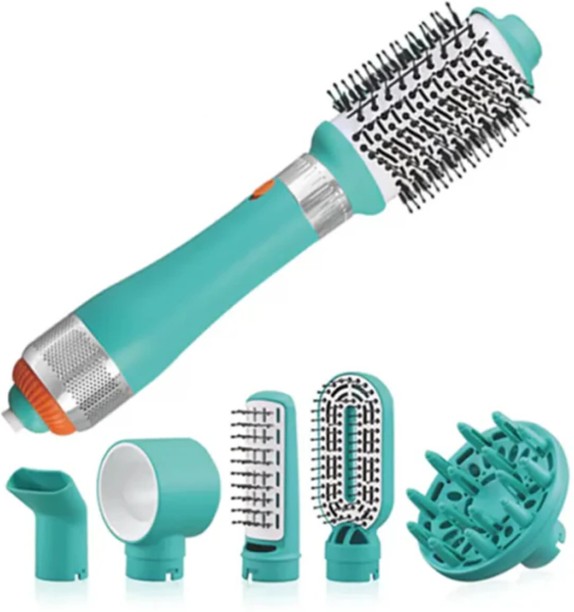 ENZO 6 in 1 iron curling straight dual-use hair styling comb electric hair dryer