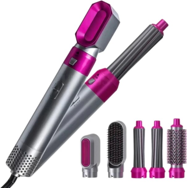 PrimePickSA 5-in-1 Multifunctional Hot Air Styler – Dry, Straighten & Curl, Professional Salon Results at Home Hair Curler