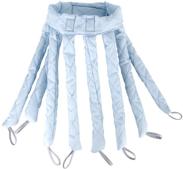 ALANES Octopus Heatless Hair Curlers Sleep No Heat Hair Rollers Headband - Blue Hair Curler