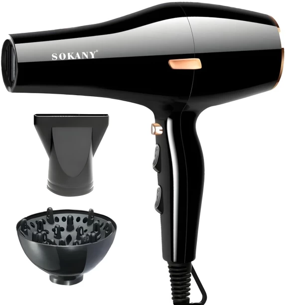 Sokany Professional 3000W Hair Dryer - With Curling Attachment Hair Dryer