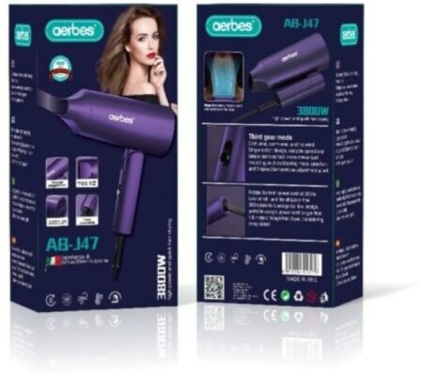 aerbes Professional Portable Hair Dryer- Purple