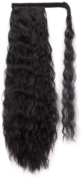 lilhe 24 Inch Long Wavy Curly Corn Wave Ponytail For Women Hair Extension