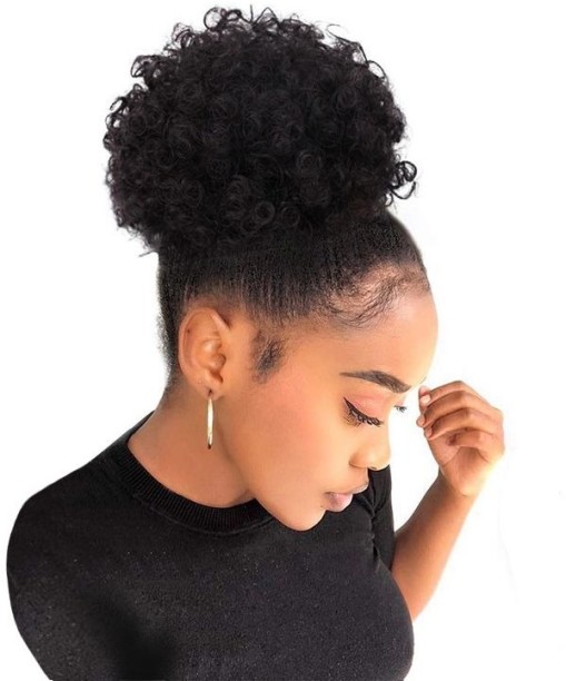 lilhe Kinky Curly Afro Puff Drawstring Ponytail Extension Hair Extension