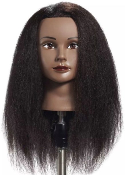 SLINKYY Mannequin Head with Human  100% Real dresser and table clamp stand Hair Extension