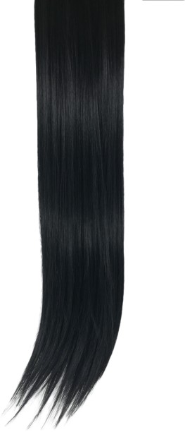 Flye 10 Piece Straight Long 55-60cm Full Head Clip-on  Extensions XXL - 1 Jet Black Straight Hair Extension